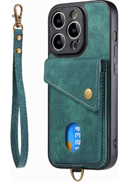 IPhone 14 Için Kılıf Pro Çok Fonksiyonlu Manyetik Kapatma Premium Deri (Yurt Dışından)
