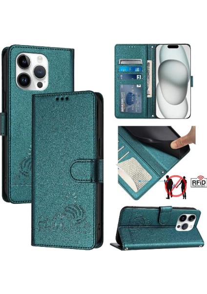 IPhone 13 Için Kılıf Pro Max Cüzdan Kapak Çevirin Kart Yuvası Tutucu Kickstand (Yurt Dışından)