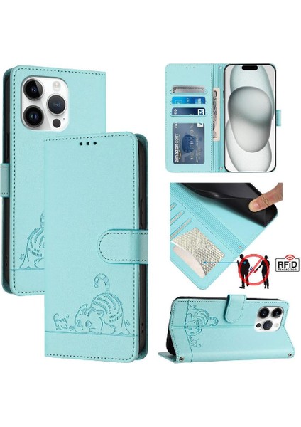 IPhone 13 Için Kılıf Pro Max Cüzdan Kapak Çevirin Kart Yuvası Tutucu Kickstand (Yurt Dışından)