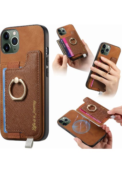 IPhone 11 Için Kılıf Pro Max Manyetik Magsafe Uyumlu Halka Standı Tutucu (Yurt Dışından)