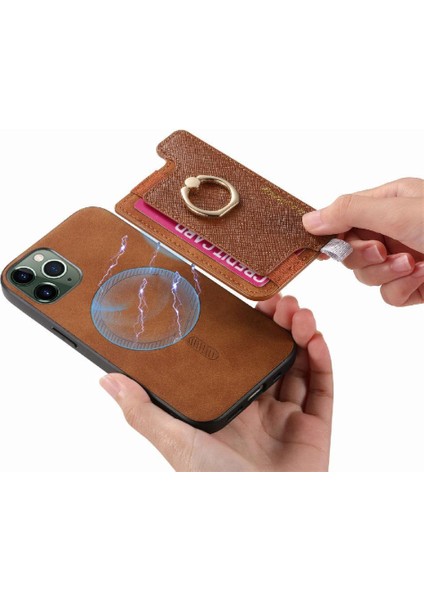 IPhone 11 Için Kılıf Pro Max Manyetik Magsafe Uyumlu Halka Standı Tutucu (Yurt Dışından)
