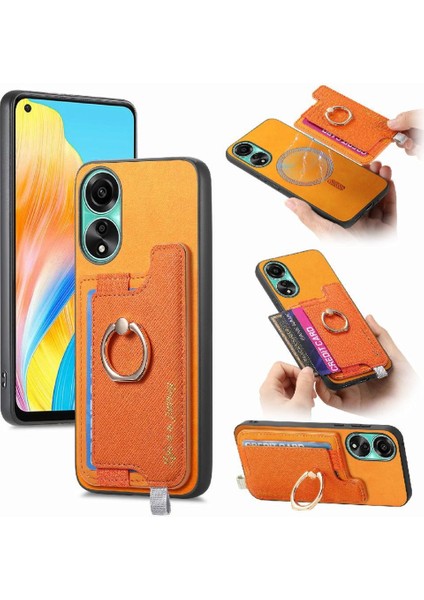 Oppo A78 4g Cüzdan Manyetik Halka Standı Tutucu Için Kılıf Magsafe Uyumlu (Yurt Dışından)