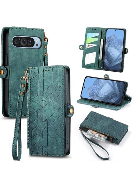 Google Piksel 9 Pro Xl Flip Kapak Için Flip Case Darbeye Basit Iş (Yurt Dışından)