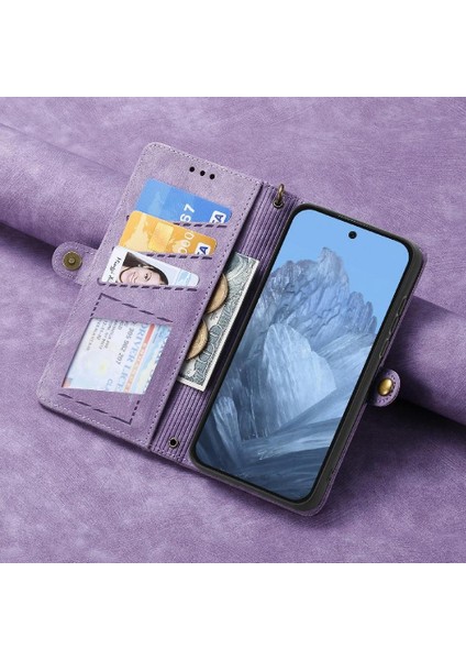 Google Piksel 9 Pro Deri Kılıf Için Flip Case Basit Iş Flip Kapak (Yurt Dışından)
