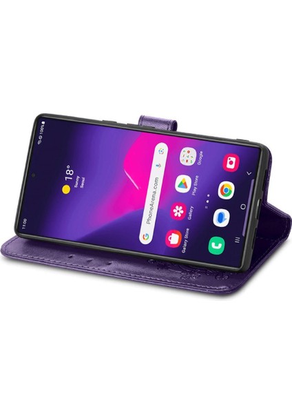 Samsung Galaxy S24 Ultra Zarif Iş Kısa Kayış Dört Yaprak (Yurt Dışından)