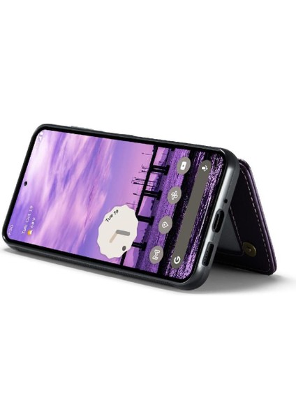 Google Piksel 9 Pro Xl Için Flip Case Pu Deri Ince Darbeye Vaka Kartı (Yurt Dışından)