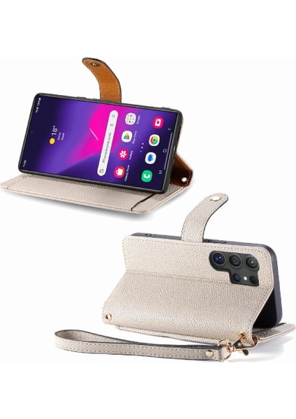 Samsung Galaxy S24 Ultra Aşk Fermuar Deri Kılıf Cüzdan (Yurt Dışından)
