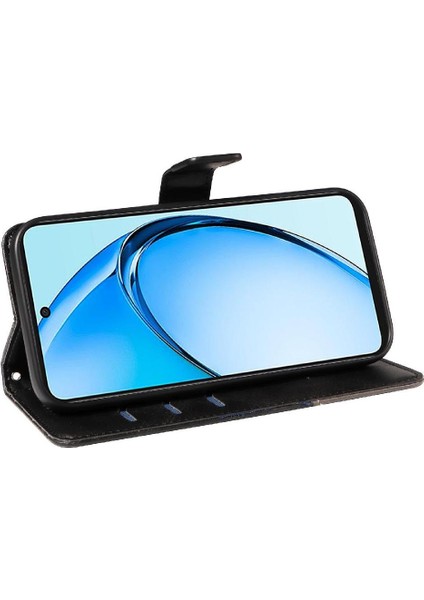 Elmas Dikiş ve Kart Yuvası Deri ile Oppo A60 4g Için Flip Case (Yurt Dışından)