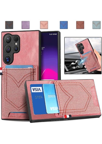Samsung Galaxy S24 Ultra Manyetik Araç Montaj Kot Cep Tasarımı (Yurt Dışından)