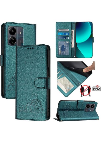 Xiaomi Poco M6 5g Kart Yuvası Tutucu Için Kickstand Cüzdan Kapak Çevirin (Yurt Dışından)