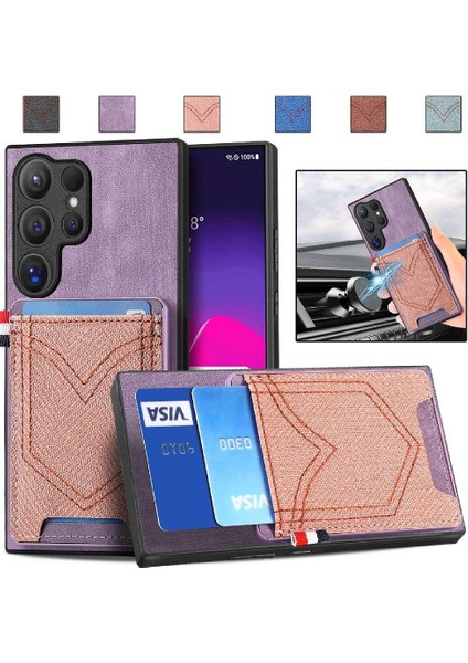 Samsung Galaxy S24 Ultra Manyetik Araç Montaj Kot Cep Tasarımı (Yurt Dışından)