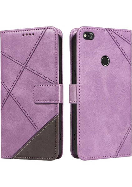 Huawei P8 Lite ve Kart Yuvası Deri Telefon Koruma Kılıfı Için Flip Case (Yurt Dışından)