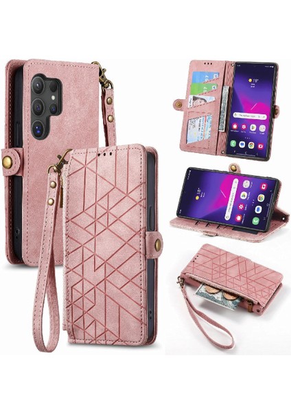 Samsung Galaxy S24 Için Flip Case Ultra Deri Kılıf Darbeye Basit (Yurt Dışından)