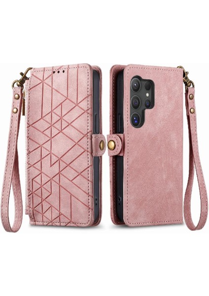 Samsung Galaxy S24 Için Flip Case Ultra Deri Kılıf Darbeye Basit (Yurt Dışından)