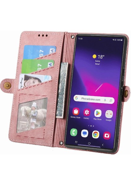 Samsung Galaxy S24 Için Flip Case Ultra Deri Kılıf Darbeye Basit (Yurt Dışından)