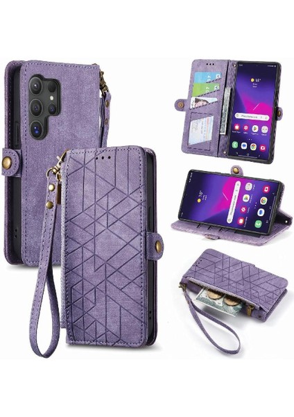 Samsung Galaxy S24 Için Flip Case Ultra Deri Kılıf Darbeye Basit (Yurt Dışından)