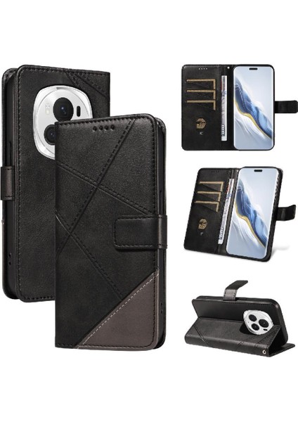 Onur Sihirli 6 Pro 5g Için Flip Case Deri Telefon Koruma Kılıfı ve Kart (Yurt Dışından)
