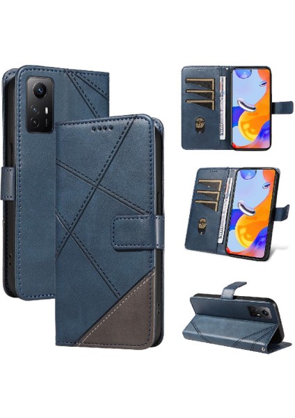 Elmas Dikiş Deri Telefon ile Xiaomi Redmi Not 11 4g Için Flip Case (Yurt Dışından)