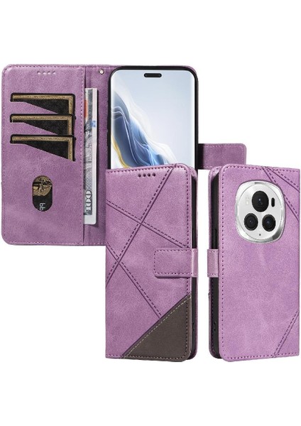 Onur Sihirli 6 Pro 5g Için Flip Case Deri Telefon Koruma Kılıfı ve Kart (Yurt Dışından)