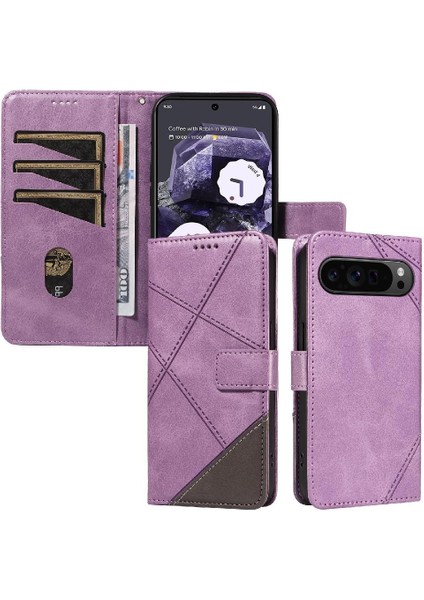 Google Pixel 9 Pro Yüksek Kalite ve Elmas ile Kart Yuvası Için Flip Case (Yurt Dışından)