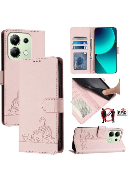 Xiaomi Redmi Not 13 Için Kılıf 4g Kart Yuvası Tutucu Kickstand Cüzdan Çevirin (Yurt Dışından)