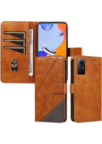 Elmas Dikiş Deri Telefon ile Xiaomi Redmi Not 11 4g Için Flip Case (Yurt Dışından)