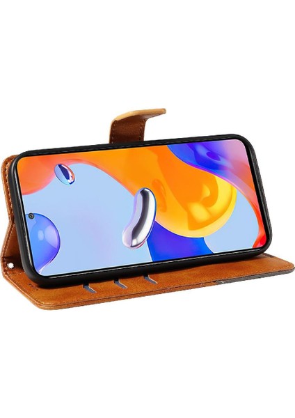 Elmas Dikiş Deri Telefon ile Xiaomi Redmi Not 11 4g Için Flip Case (Yurt Dışından)