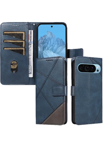 Google Pixel 9 ve Kart Yuvası Deri Telefon Koruma Kılıfı Için Flip Case (Yurt Dışından)