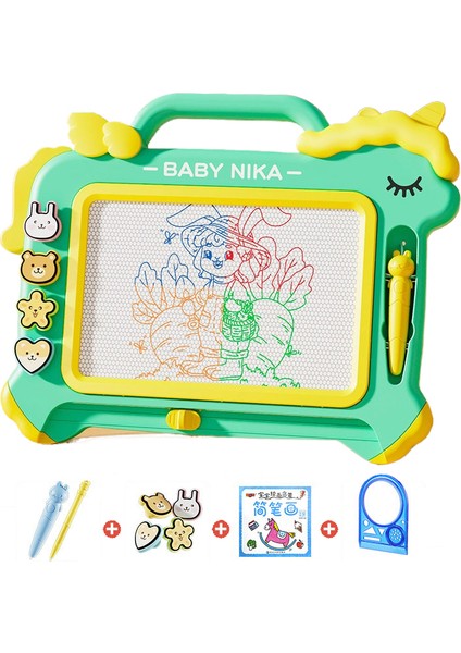 Çocuk Doodle Çizim Tahtası Unicorn Manyetik Çizim Tahtası Yazı Tahtası Renk Kutusu Oyuncak (Yurt Dışından)