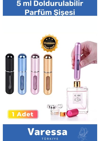 Delu x e Seri Doldurulabilir Parfüm Şişesi Cep Boy Kolay Taşınabilir Çanta Içi Mini 5 ml 1 Adet