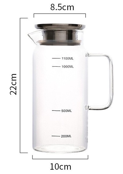 1.2l Cam Sürahi Terazili Su Sürahisi (Yurt Dışından) fiyatları