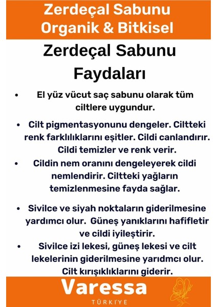 Premium Seri Orijinal Doğal Güzel Kokulu El Yüz Saç Vücut Cilt Zerdeçal Ekstraktı Sabunu 5li