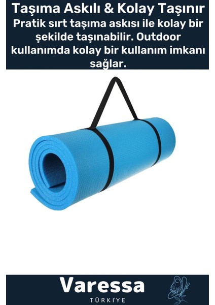 Premium Konforlu Taşıma Askılı Çift Taraflı Zemin Çadır Uyku Kamp Matı Yer Minderi 16MM