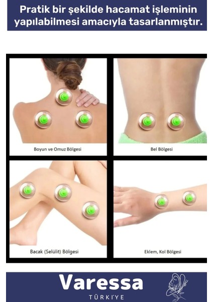 Özel Üretim Çatlak Giderici Vakumlu Masaj Aleti 6'lı Kupa Hacamat Seti fiyatları