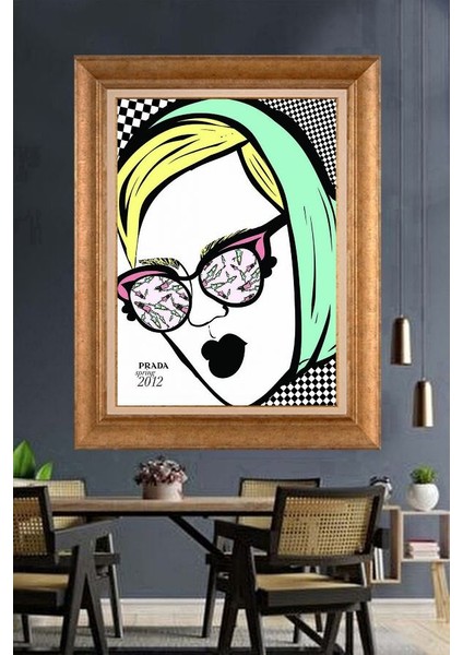 Altın Çerçeveli Paspartulu Tablo U2742