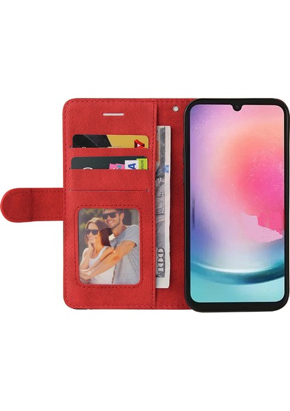 Samsung Galaxy A25 5g Ekleme Pu Deri Cüzdan Kabuğu Telefon Kapağı (Yurt Dışından)
