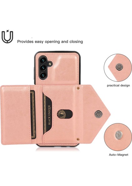 Samsung Galaxy A25 5g Cep Telefon Kılıf Kart Tutucu Deri+Tpu Crossbody Cover (Yurt Dışından)