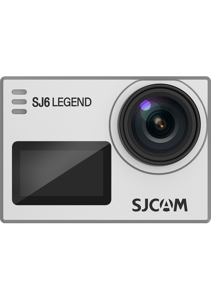 SJ6 Legend WiFi 4K UHD 16MP 166° 2” Dokunmatik Geniş Ekran Sanal Jiroskop Sabitleme 1000mAh Geniş Batarya 240 FPS Ağır Çekim 30 Metre Su Geçirmez Kılıflı Aksiyon Kamerası Gümüş