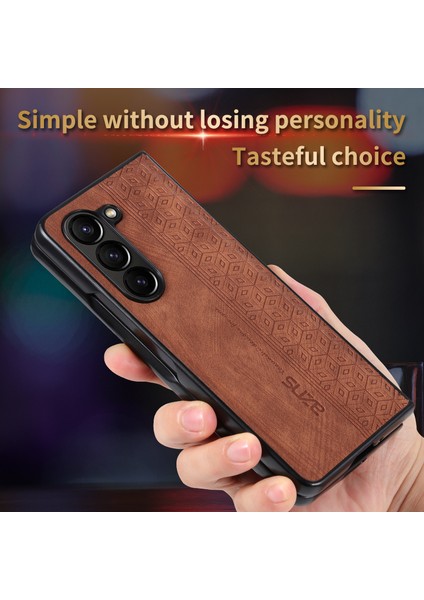 Samsung Galaxy Z Fold6 5g Pu Deri + Sert Pc Kaymaz Kavrama Telefon Kapağı (Yurt Dışından)