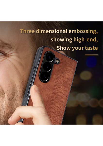 Samsung Galaxy Z Fold6 5g Pu Deri + Sert Pc Kaymaz Kavrama Telefon Kapağı (Yurt Dışından)