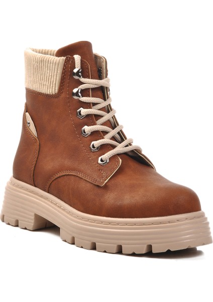 Kahve-Bej Bağcıklı Kadın Bot FO223 G modelleri