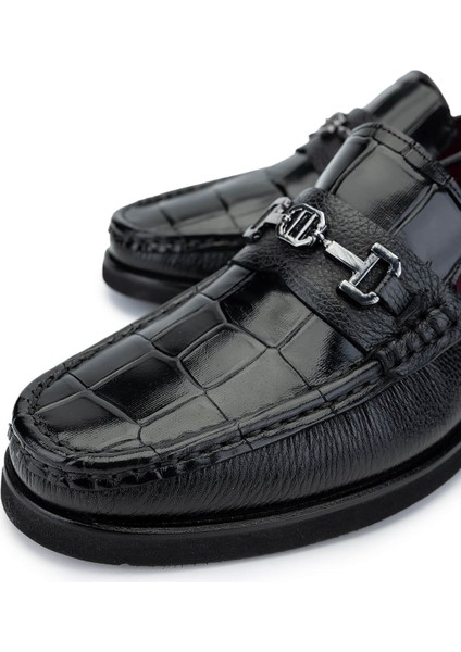 Erkek Siyah Loafer Ayakkabı 863 R02 Erk Ayk SK24-25 Sıyah modelleri