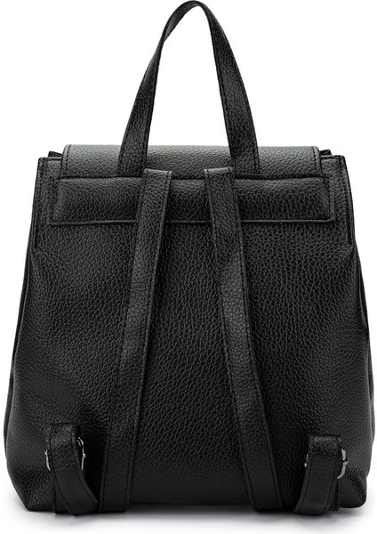 Kadın Vegan Siyah Sırt Çantası 1025 248039-3 Bn Canta Y24 Black