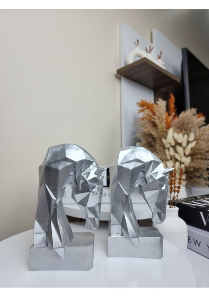 2' Li Gümüş Kübik At Kitap Tutacağı fiyatları