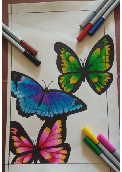 Çizim Defteri, Marker Çizim Defteri, Eskiz Defteri, A4 Boyutunda (21 cm x 29,7 cm)