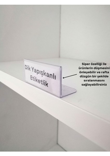 10 Adet Pvc Şeffaf Etiketlik Isimlik Yapışkanlı Cep L Etiketlik Dik Açılı Raf Etiketliği Plastik Ürün Etiket Cebi Pvc Kart Koruyucu Cep