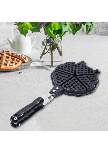 6 "waffle Makinesi Tava Tencere Parti Yemek Makinesi Aperatifler Kahvaltı Için Üst (Yurt Dışından)