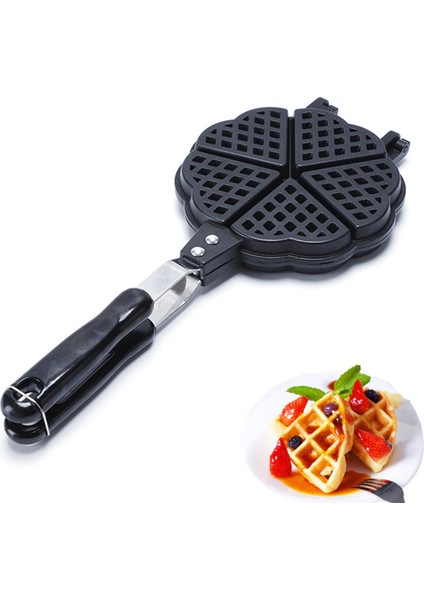 6 "waffle Makinesi Tava Tencere Parti Yemek Makinesi Aperatifler Kahvaltı Için Üst (Yurt Dışından)