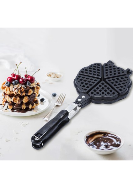 6 "waffle Makinesi Tava Tencere Parti Yemek Makinesi Aperatifler Kahvaltı Için Üst (Yurt Dışından)