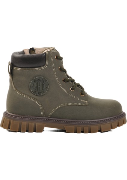 Haki Fermuarlı Unisex Çocuk Bot 1782 F